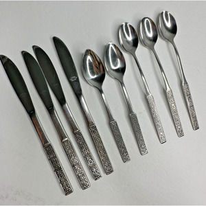 Nanco Moorish MCM Stainless Flatware Replacement 9 Pc Spoon Knife
